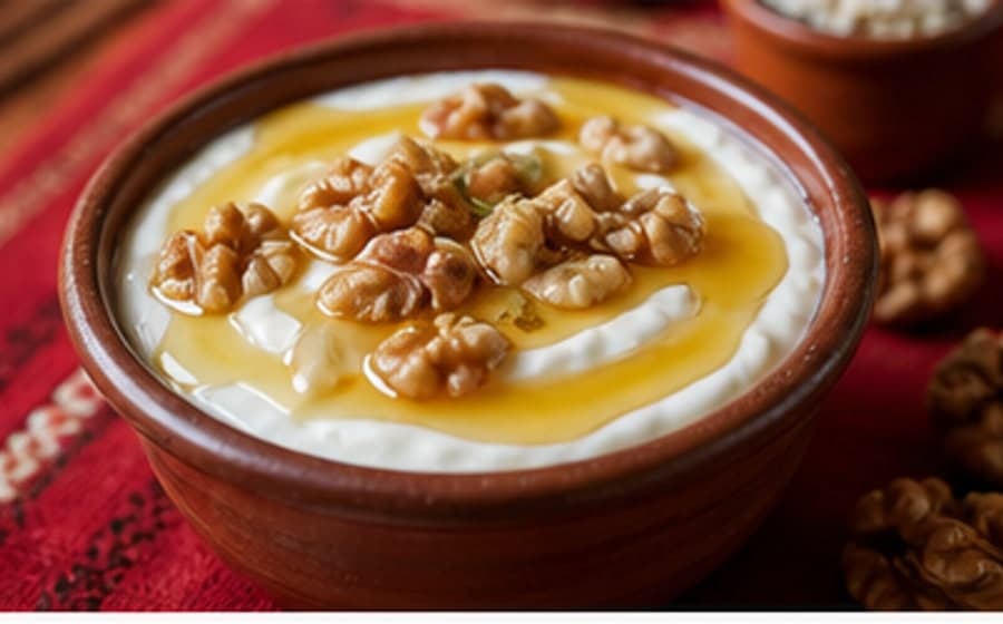 Кисело мляко с мед